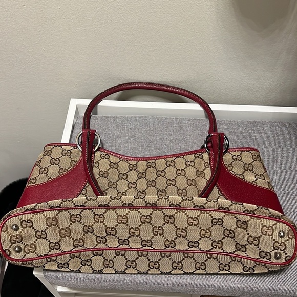 Gucci Purse with Deep red leather trim - Picture 7 of 12